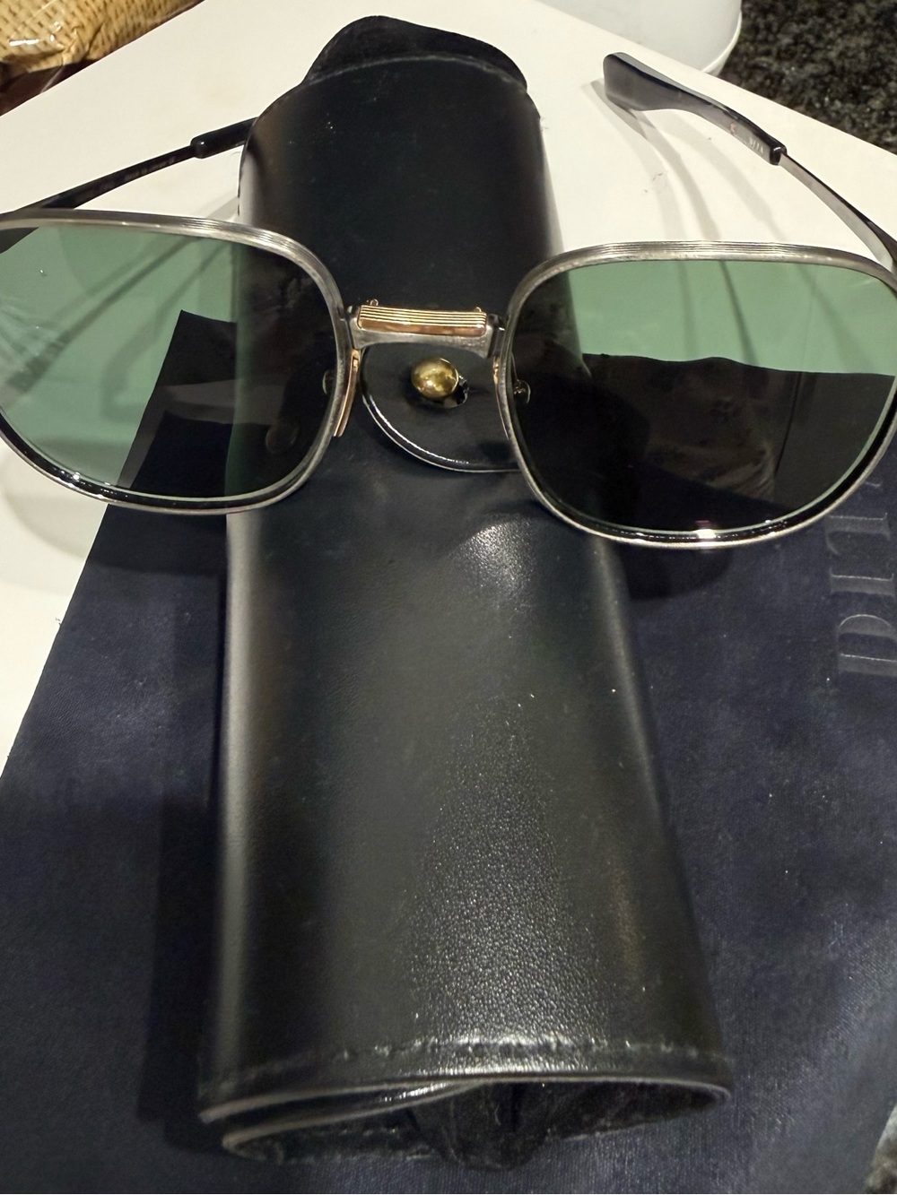 DITA Titanium MetalSunglasses with Green Lenses Worn Twice Men or Women